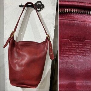 Coach Burgundy Leather Shoulder Bag